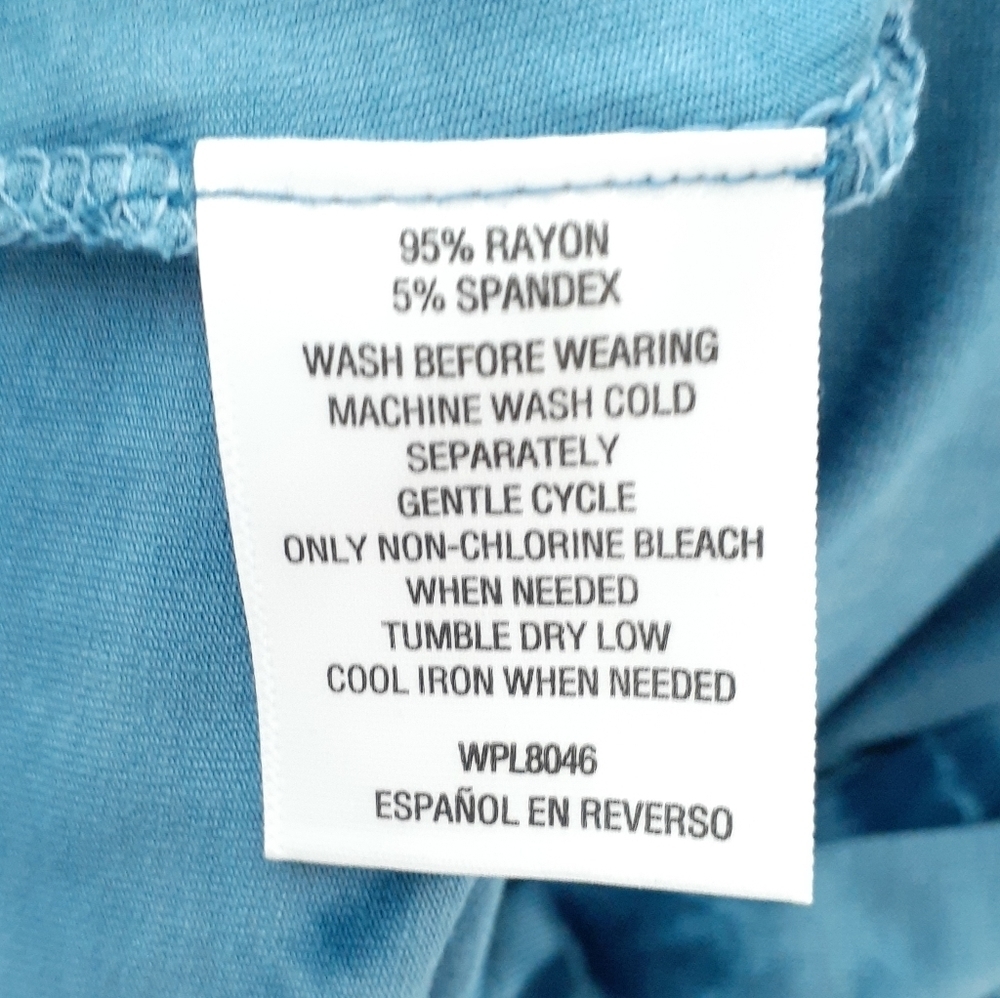 Style & Co Short Sleeved Tee XS Blue Tie Dye 617 - Picture 5 of 5